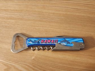 Vintage Hawaii Bottle Opener Utility Knife Souvenir