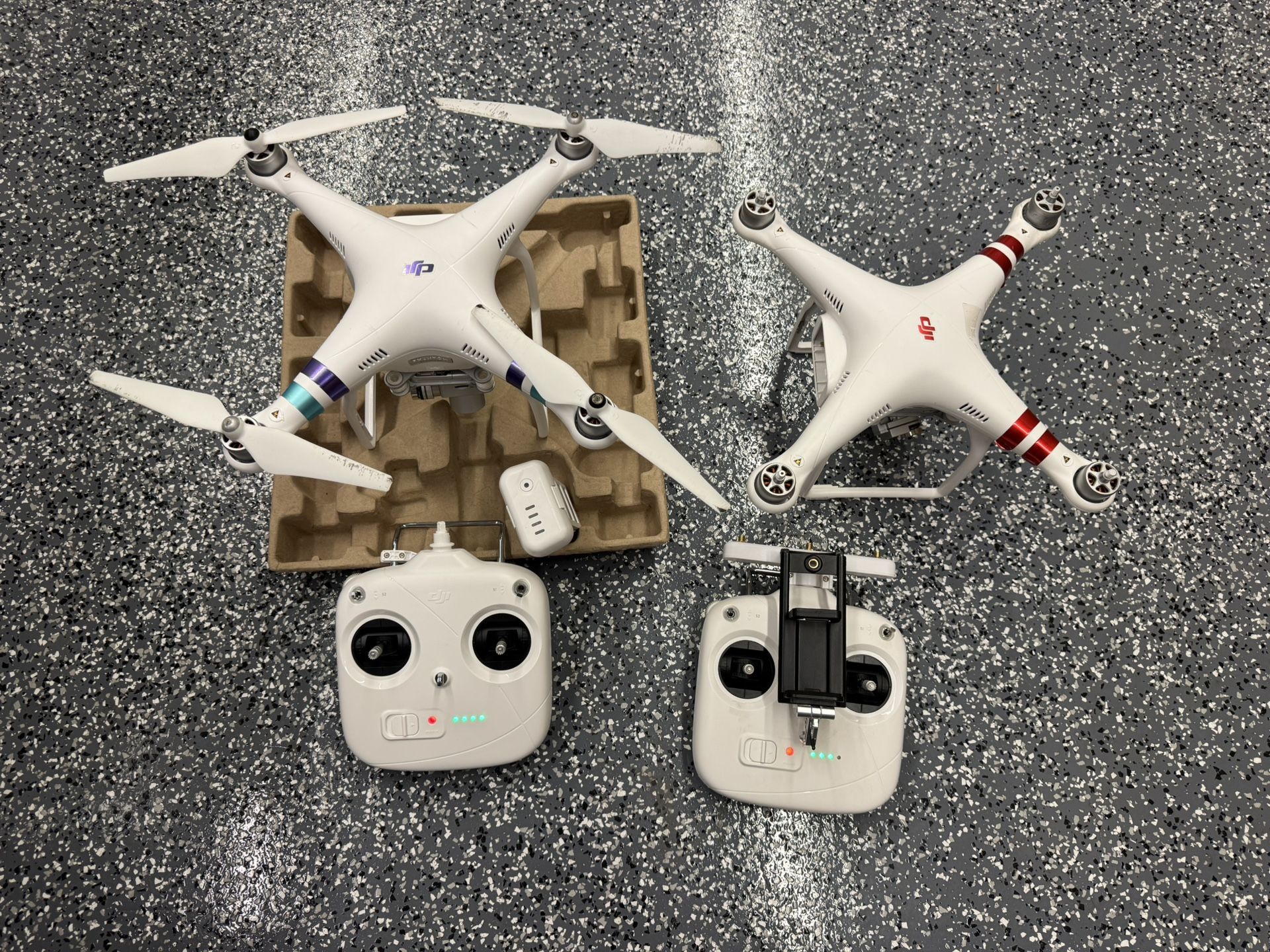 (2) DJI PHANTOM 3 DRONES