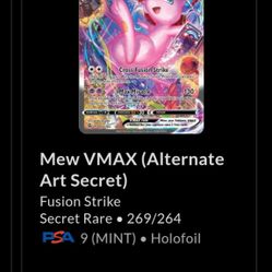 Mew Vmax Psa 9 Fusion Strike #269/264(Trade Or Sell)