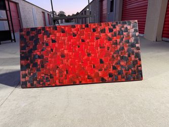 Red and Black Abstract Art