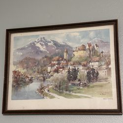 Water color framed print