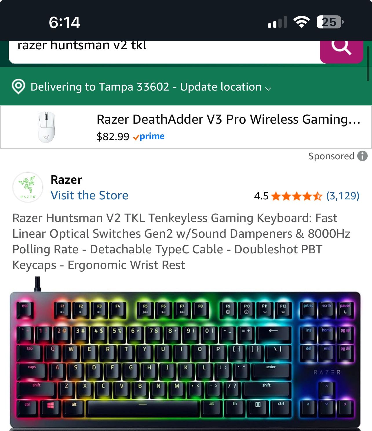 LIKE NEW RAZER KEYBOARD