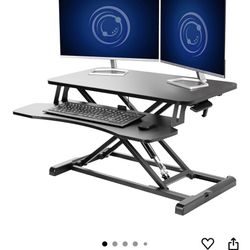 32” Desk Converter Height Adjustable Sit To Stand Riser