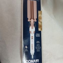 Conair Double Ceramic Triple Barrel Waver - Brand New!