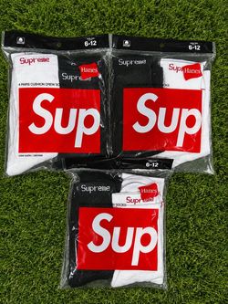 Supreme x Hanes Crew Socks 4-Pack