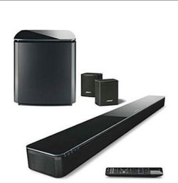Bose Smart Soundbar 300 + Acoustimass 300 Bass Module + Rear Speakers Bundle – Mint Condition