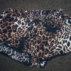 Cougar Print Short Shorts