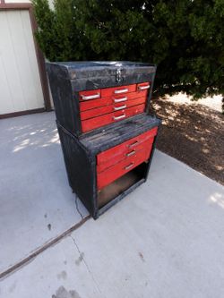 Two-Piece Metal Tool Chest Cabinet