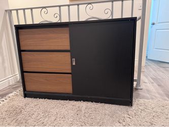 3-Drawer Dresser with Shelves