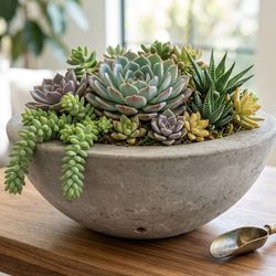 Concrete Planter Bowl