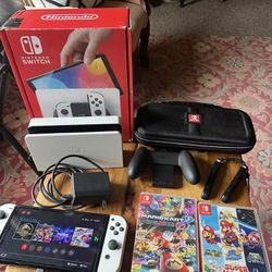 OLED Model With 3 Games Box Case And More Bundle Lot
