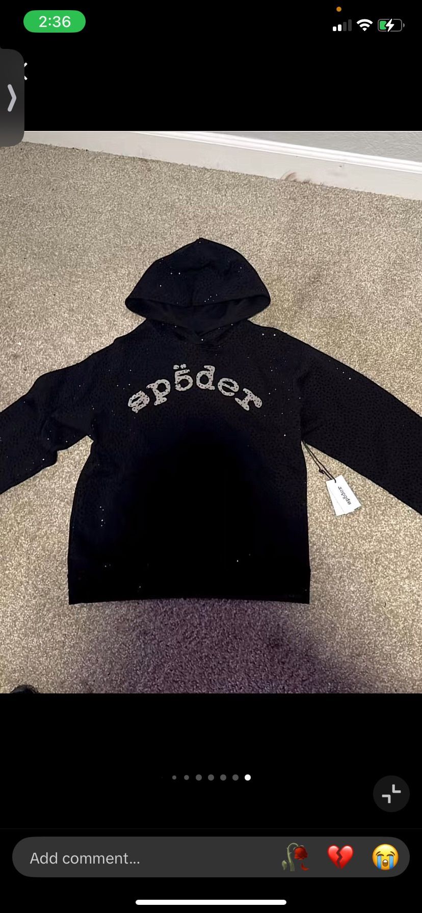 black vvs spider hoodie