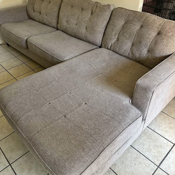 Grey sectional couch