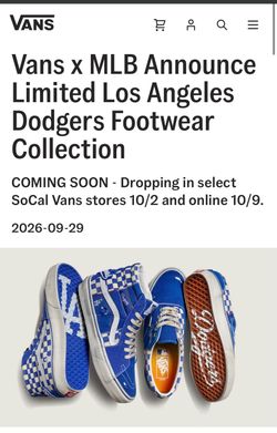 Vans X MLB Los Angeles Dodgers ERA