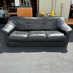 FREE Black Leather 3 Seater Sofa