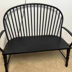Black Metal Bench