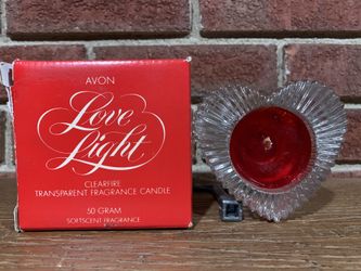 Vintage Avon Love Light Clearfire Transparent Fragrance Candle