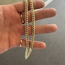 22 Inch Miami Cuban Link Chain 10k Gold