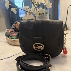 Beautiful COACH Leather Bag 🖤 Made from high-quality leather Classic, timeless, and very stylish ✨ Perfect for everyday use or a chic outfit  Clean a