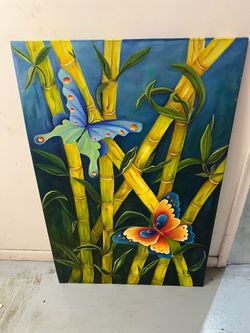 Art for sale bamboo butterfly