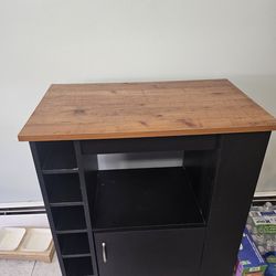Microwave island  with extra storage and side shelves