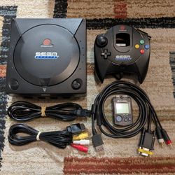 Black Sega Sports Dreamcast Console Bundle! 128GB GDEMU! Recapped!