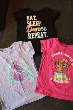 Girls Graphic T-Shirts Bundle of 3