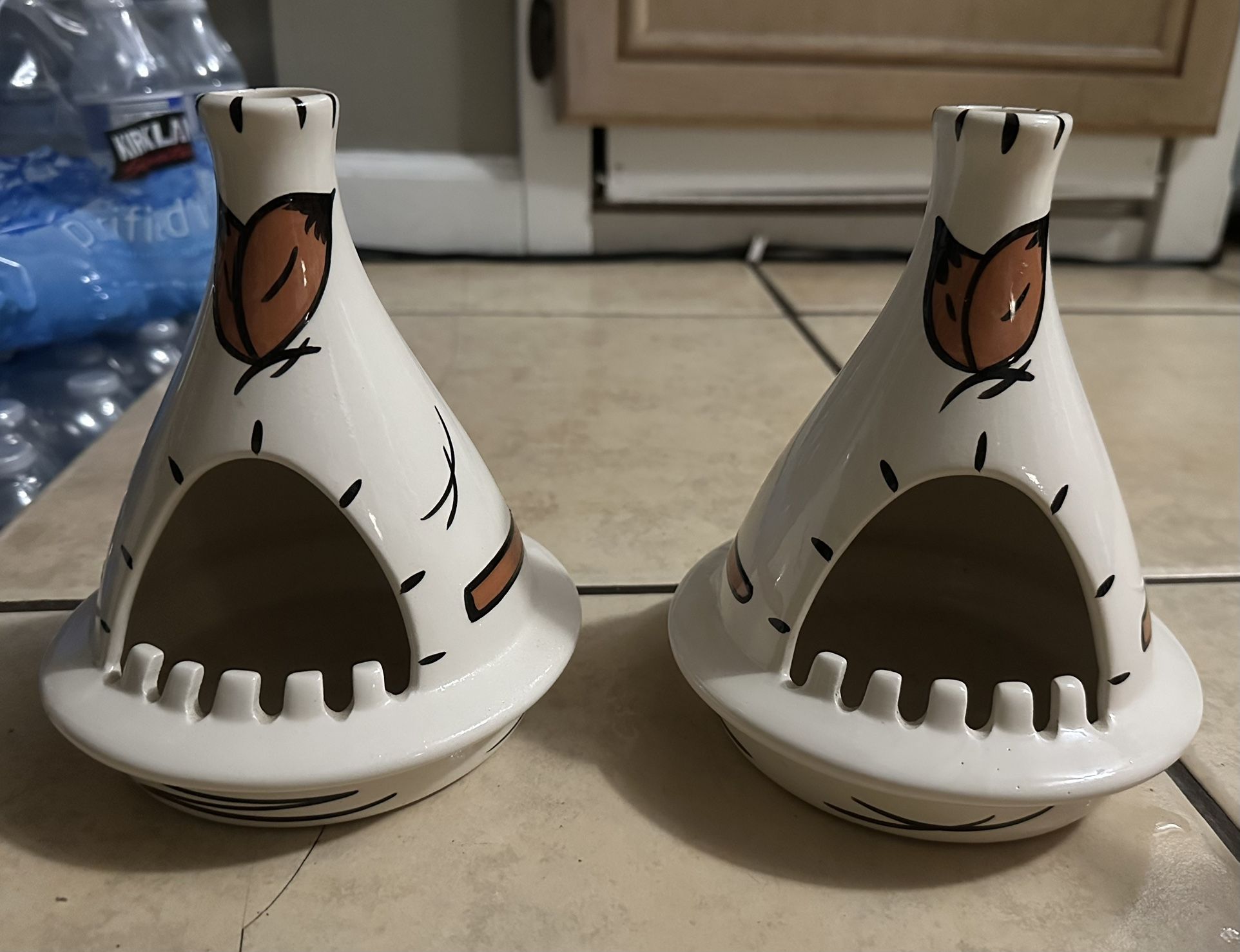 Signed Native American Tipi Pottery