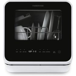 16.5 in. Black Portable Countertop Dishwasher with 5-Liter Built-in Water Tank
