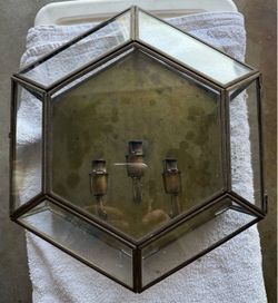 Vintage Brass Hexagon Porch light