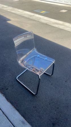 Clear plastic chair