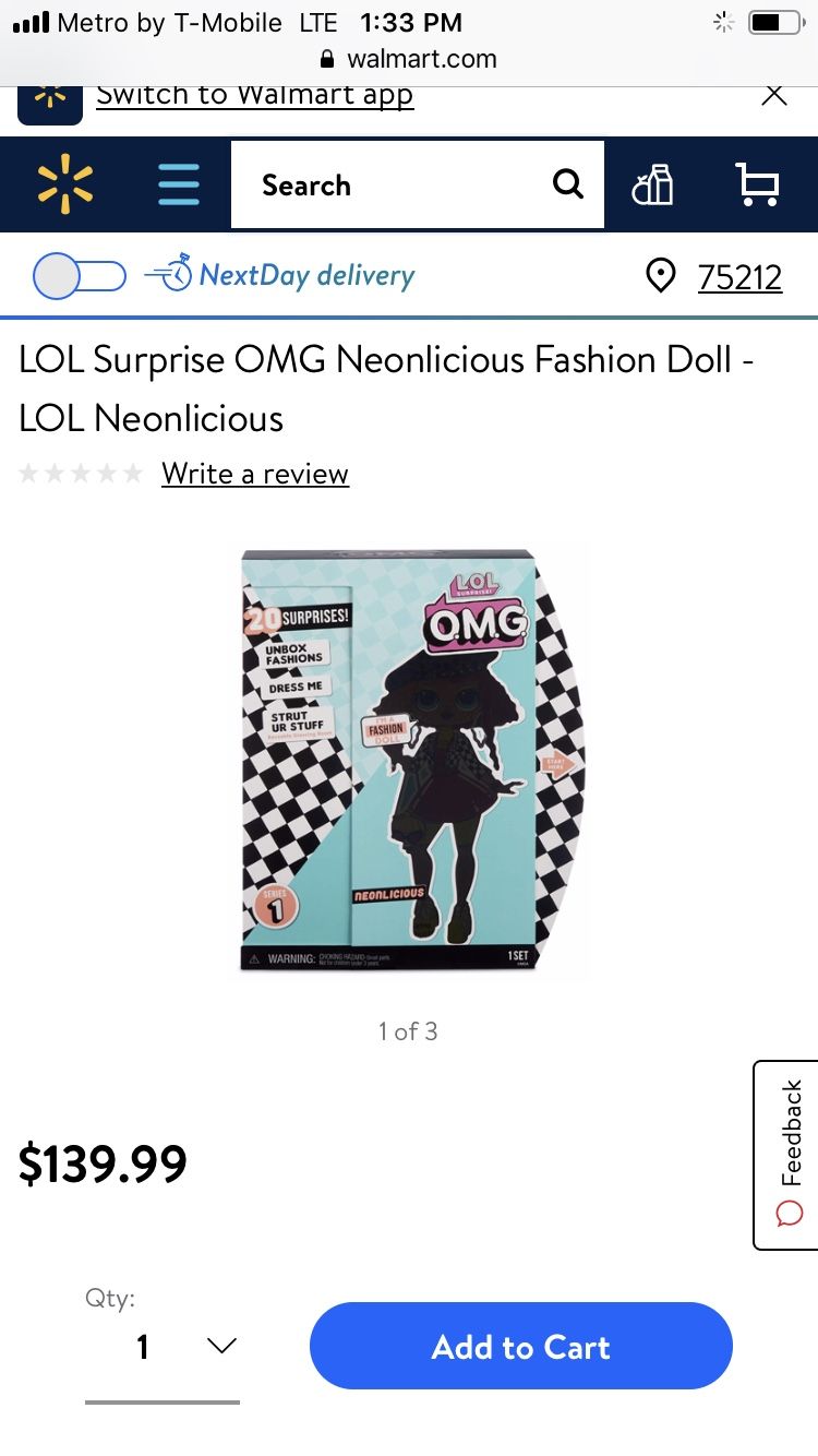 Lol surprise doll OMG Neonlicious fashion doll NEW