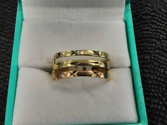 Women's Ring - Tricolor Gold 14k (.585) 2.2 grams Size 9