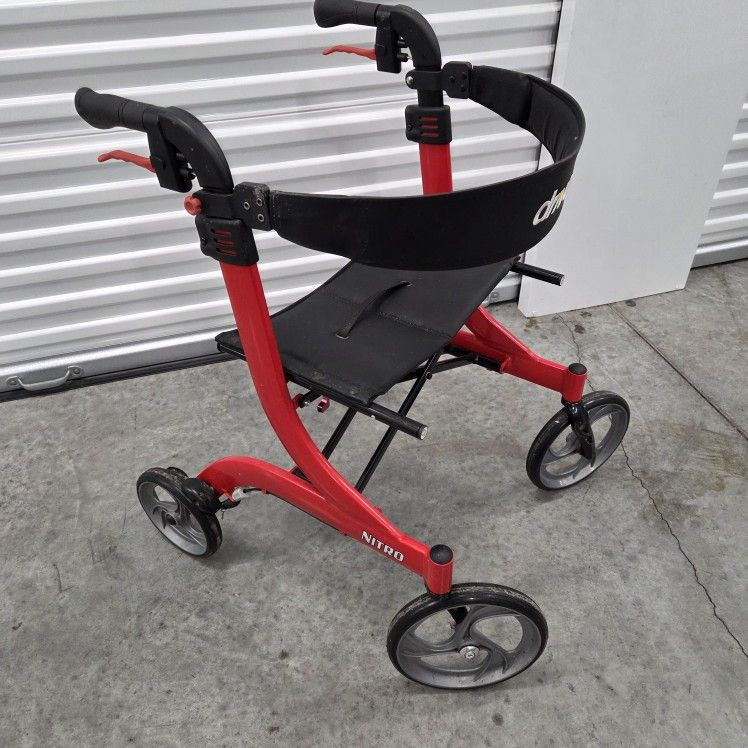 Drive Medical Nitro Euro Style Rollator Rolling Walker Aluminum Frame