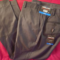 Men's Wool Flat Front Dress Pants