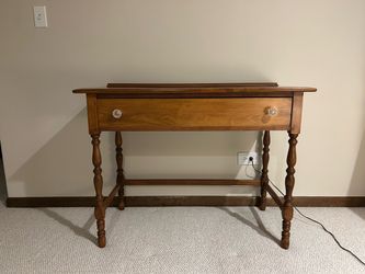 Antique Wood Writing Desk with Drawer