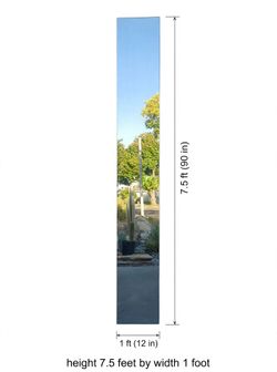 7.5ft X 1ft Frameless Mirrors