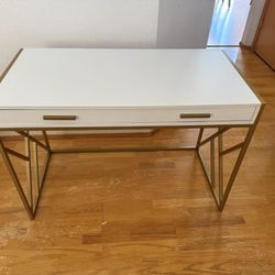 White and Gold Desk