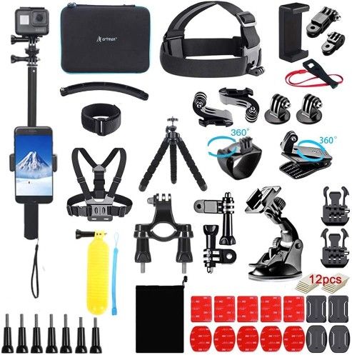 Artman Upgraded Action Camera Accessories Kit 