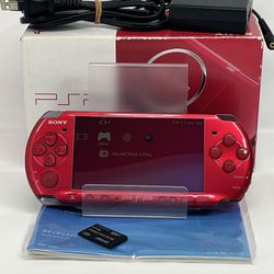Sony PSP-3000 Radiant Red Console In Box CIB Region Free