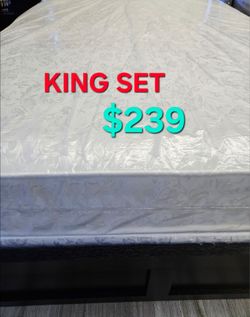 Brand New  King Set $239 >> Mattress And Box Spring