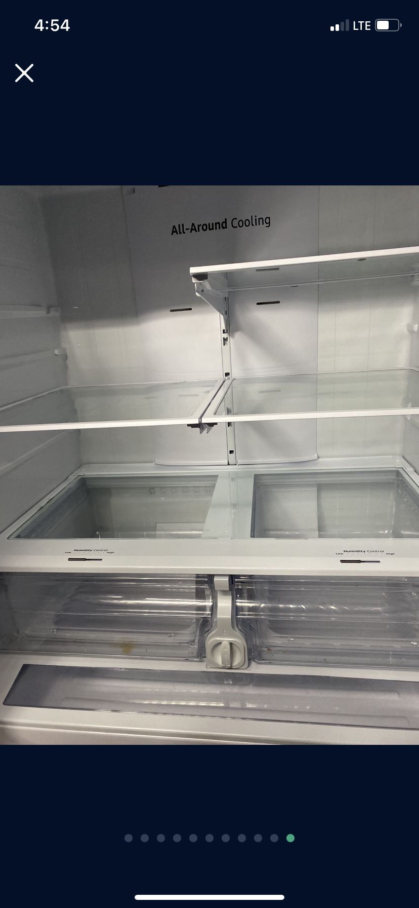 Black Stainless Steel Double Door Fridge 