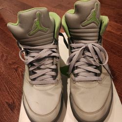 Jordan's Retro 5 Green Bean