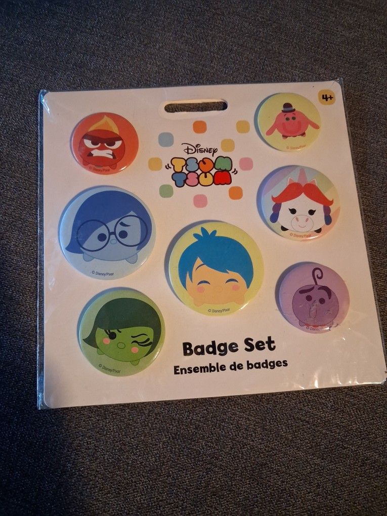 Disney Store Pixar Inside Out Tsum Tsum Badge Set by Disney