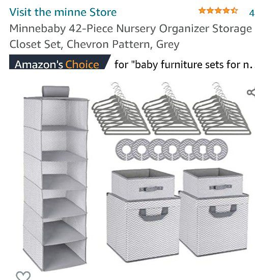 Nursery Organizer Storage Closest Set