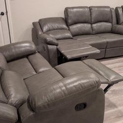 New 3 Piece Recliner Couch, Loveseat And Chair! Includes Free Delivery 🚚! Free Assembly! 