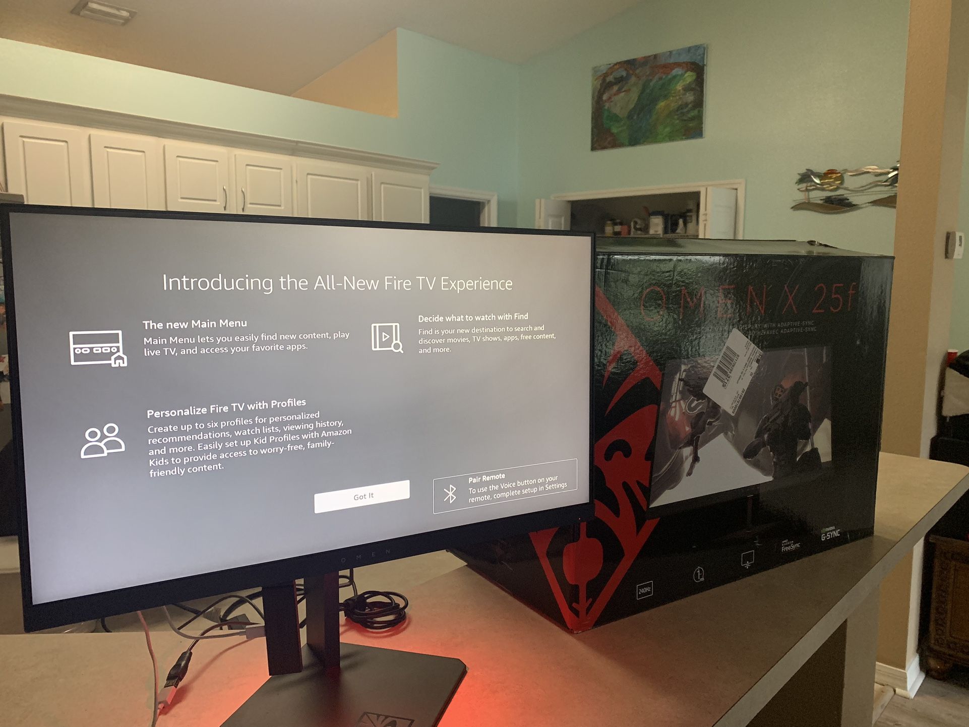 HP Omen X25F 240HZ, 1MS Gaming Monitor
