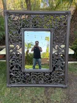 Large Ornate Scrollwork Wall Mirror