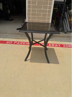 Glass Top End Table 20” x 20” x 22”