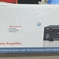 Pyle Wireless Bluetooth Public Address Amplifier - 500W Compact Mini Digital Home Power Audio Sound PA Receiver System w/ 70V 100V Output, Mic Input, 